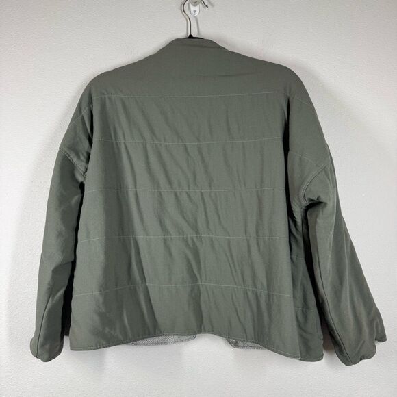 Hackwith Design House Open Front Wool Blend Rainey Jacket Pockets Reversible M/L - Picture 5 of 6